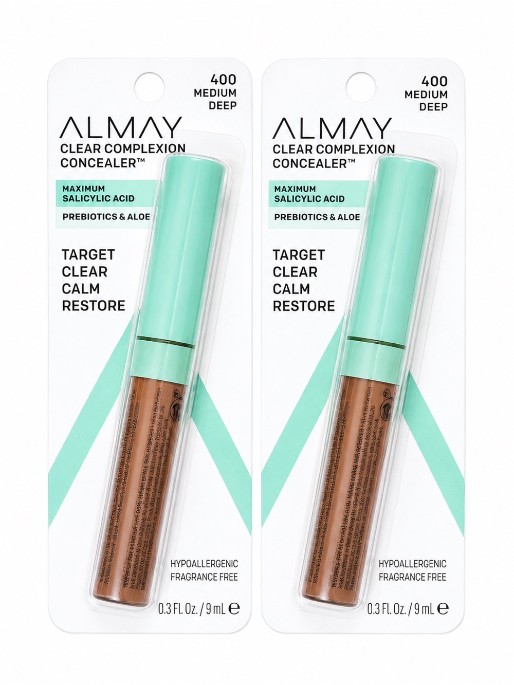 Almay Clear Complexion Concealer 400 Medium Deep - Pack of 2